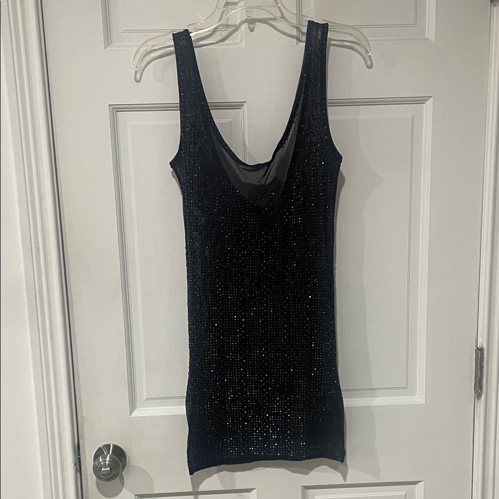 Chic Black Sleeveless Mini Dress